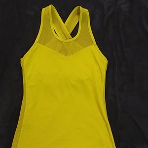 Soybu Yellow Green Tank Top Built In Bra